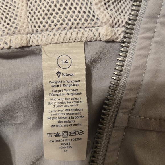 Ivivva Wild Wonder Jacket Heathered Cool Cloud 14 - Picture 3 of 4